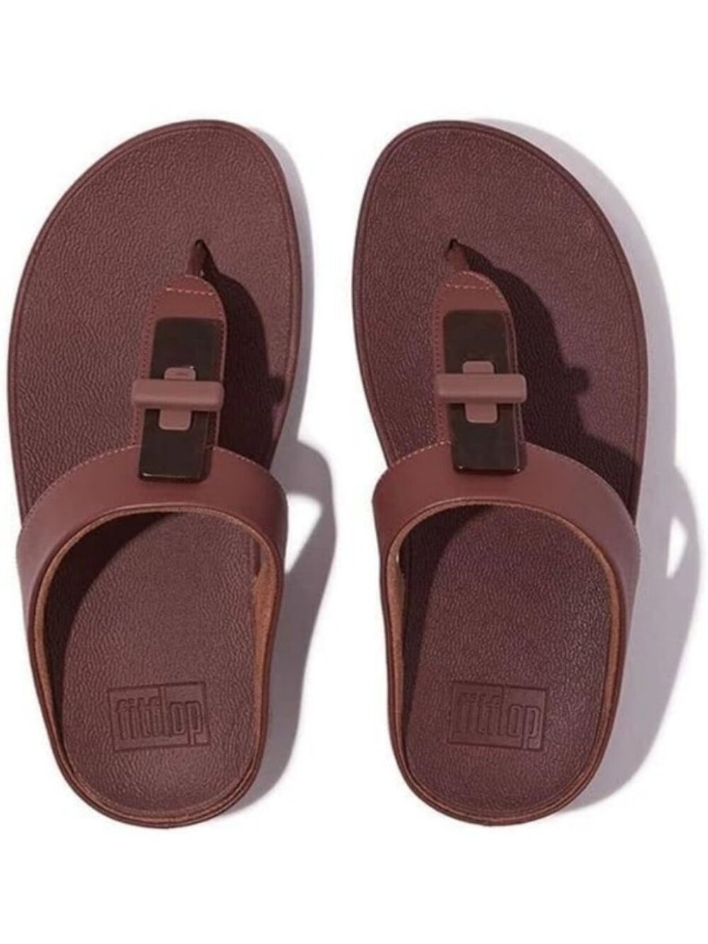 Stylish Women's Leather Toe-Post Sandals with Resin-Lock Comfort, Perfect for